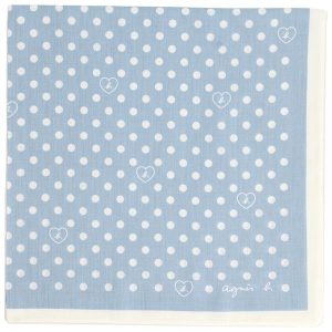 agnes b. アニエスベー プリント ハンカチ ミニハート&ロゴ 【agnes b】