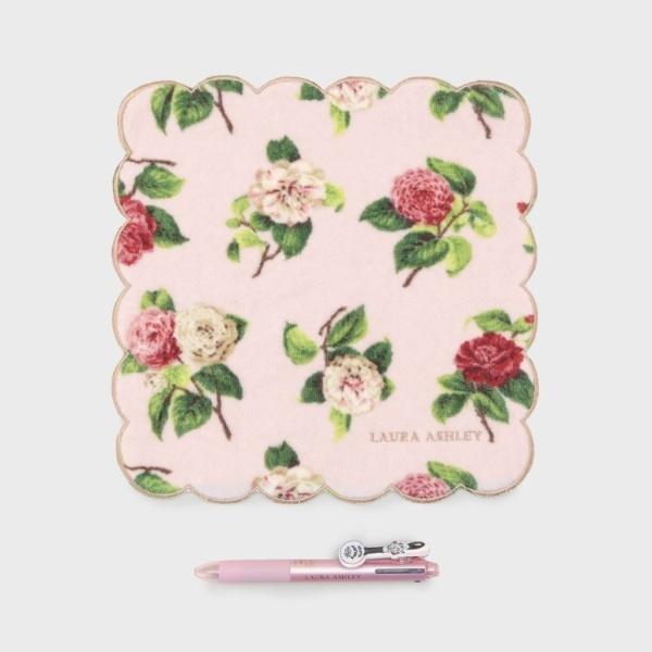 LAURA ASHLEY 【WEB限定】ヴィンテージソルジャー フリクションボール3 スリム038&カミール柄 プリントハンカチ セット