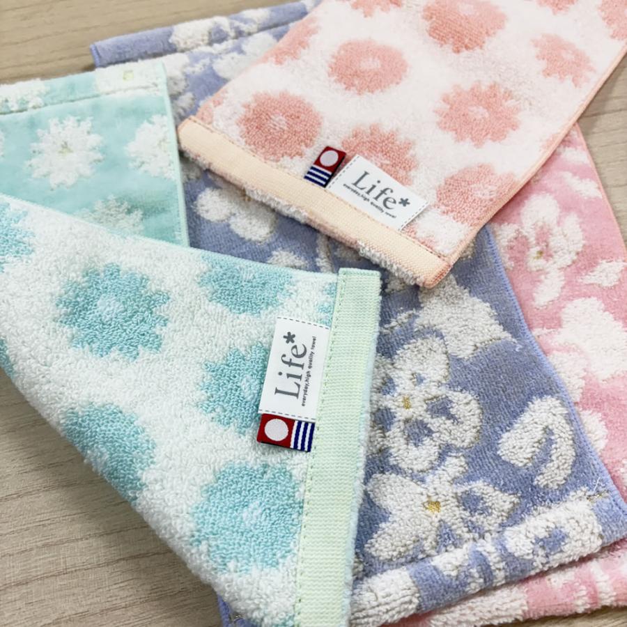 今治タオル ハーフサイズ レディース タオルハンカチ K-15-001【12.5×25cm】ハンドタオル スノーポール スミレ 母の日 お母さん 婦人 - 画像 (3)