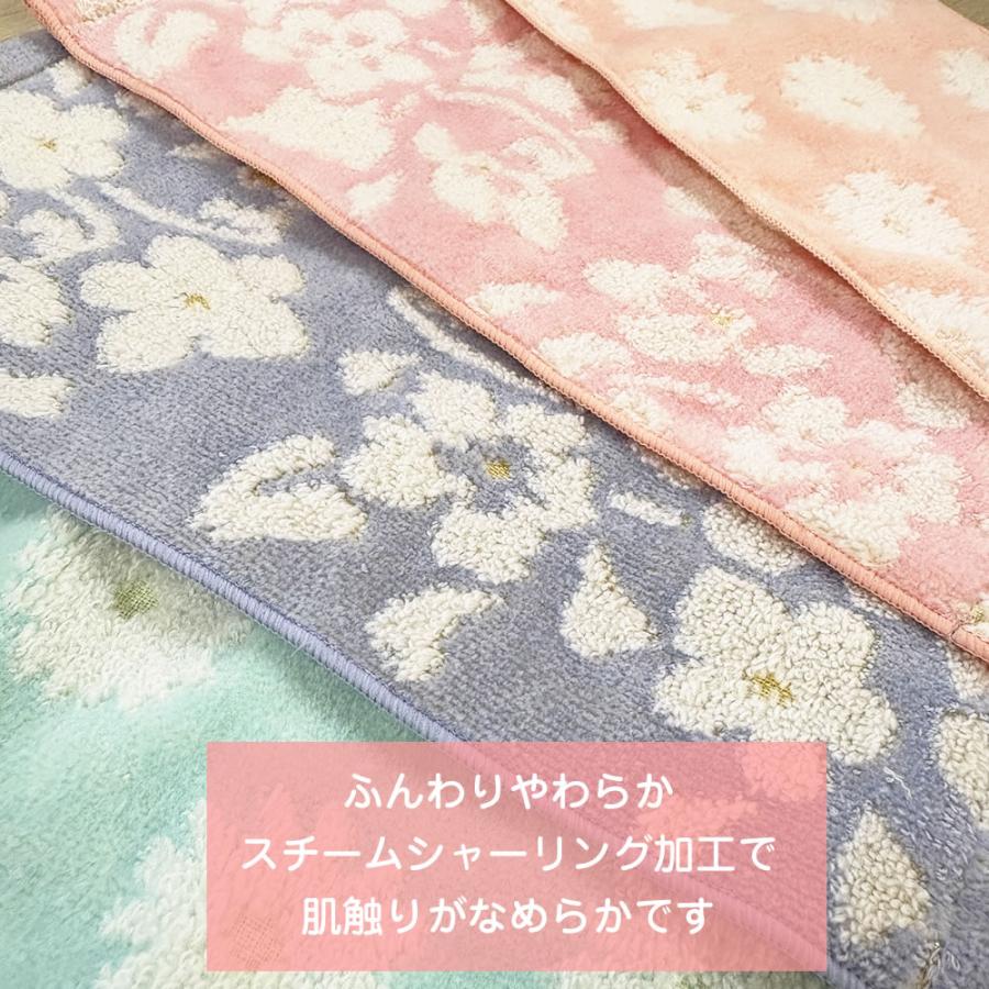 今治タオル ハーフサイズ レディース タオルハンカチ K-15-001【12.5×25cm】ハンドタオル スノーポール スミレ 母の日 お母さん 婦人 - 画像 (4)