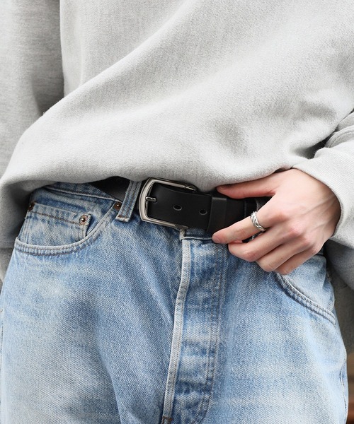 ROOP TOKYO ベルト 牛革 レザーベルト カウレザー シンプル ベーシック スクエアベルト メンズ レディース - 画像 (9)