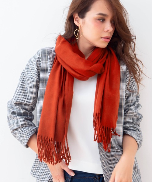 macocca ストール マフラー カシミヤタッチ無地ストール レディース メンズ - 画像 (5)