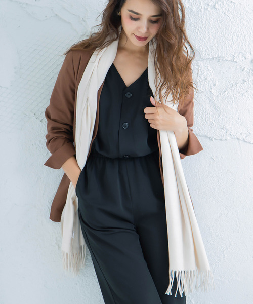 macocca ストール マフラー カシミヤタッチ無地ストール レディース メンズ - 画像 (9)