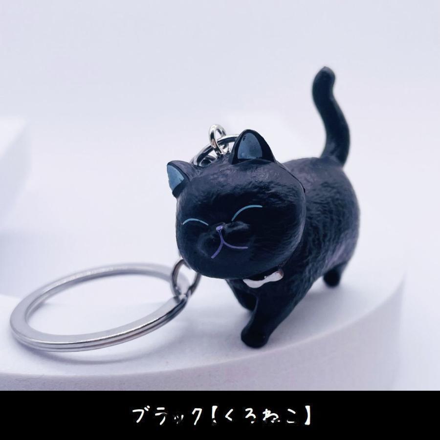 キーホルダー キーリング バッグチャーム ねこモチーフ キーチャーム CAT 和猫 洋猫 ハチワレ シャム トラネコ ブチ 白 黒 可愛い 雑貨 - 画像 (3)