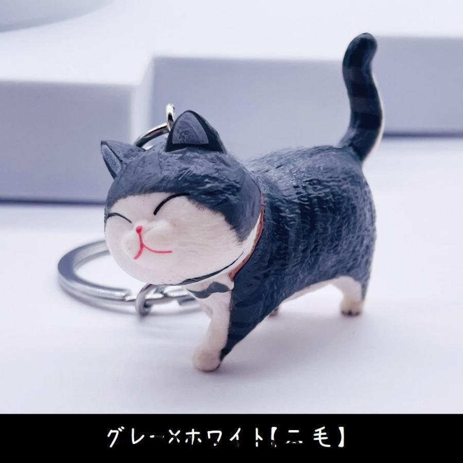 キーホルダー キーリング バッグチャーム ねこモチーフ キーチャーム CAT 和猫 洋猫 ハチワレ シャム トラネコ ブチ 白 黒 可愛い 雑貨 - 画像 (7)