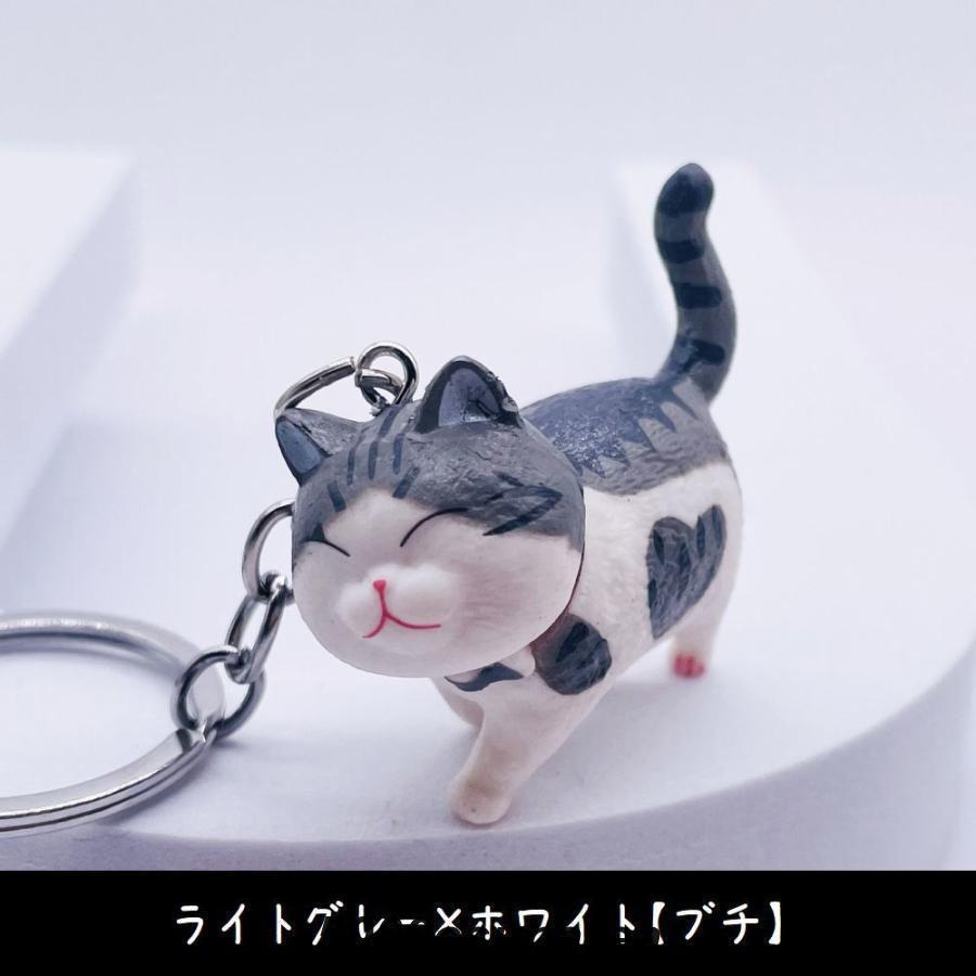 キーホルダー キーリング バッグチャーム ねこモチーフ キーチャーム CAT 和猫 洋猫 ハチワレ シャム トラネコ ブチ 白 黒 可愛い 雑貨 - 画像 (8)
