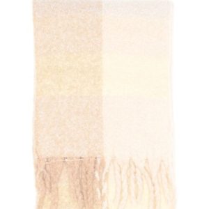 AVALON ストール マフラー 「リサイクルポリエステル使用」BIGフリンジBIGチェックストール　静電気防止加工 レディース