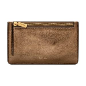 FOSSIL 名刺入れ フォッシル カード入れ レディース レザー メタリック  SL10020711