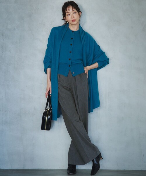 23区 ストール マフラー 「洗える」ピュアカシミヤ 大判 レディース - 画像 (7)