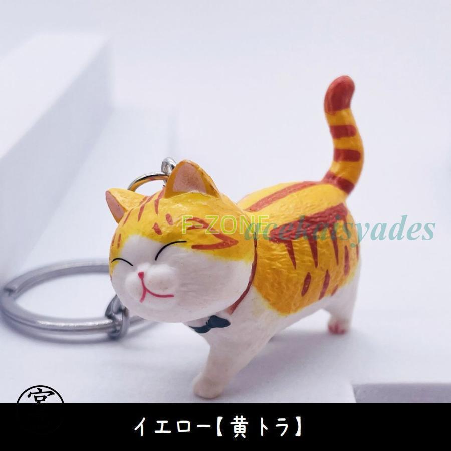 キーホルダー キーリング バッグチャーム ねこモチーフ キーチャーム CAT 和猫 洋猫 三毛 ハチワレ シャム トラネコ ブチ 白 黒 可愛い 雑貨 - 画像 (4)