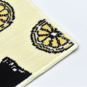 Enjeau 【RUNE 内藤ルネ × アーンジョー】 レモンと少女 限定商品 日本製 シェニール織 ハンカチ タオルハンカチ