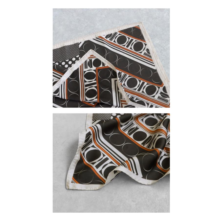 antiqua レトロ ドット柄 大判スカーフ レディース 光沢 送料無料・10ptメール便可 - 画像 (5)