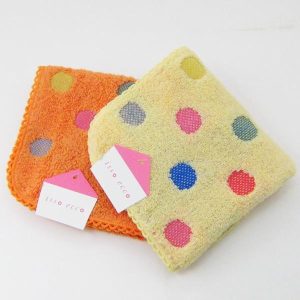 今治タオル 今治タオルハンカチ ドット 水玉 イエロー オレンジ ミニタオル 今治ブランド 送料無料 特価
