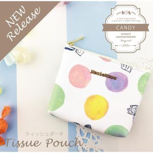 ティッシュポーチ marie more かわいい メアリーモア ドット柄 ホワイト mm-0035cy