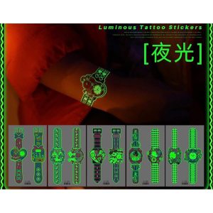 Ei 夜光 時計タトゥーシール 光る 夜光ステッカー 可愛い おしゃれアイテム ウォッチ メイク コスプレ パーティー イベント キッズ仮装