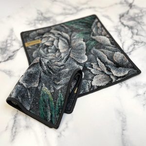 feiler フェイラー ハンカチ タオル ギフト 大判 ブランド 退職 お礼 プレゼント レディース 30X30cm 花 シャクヤク ダーク ピオニー FEILER