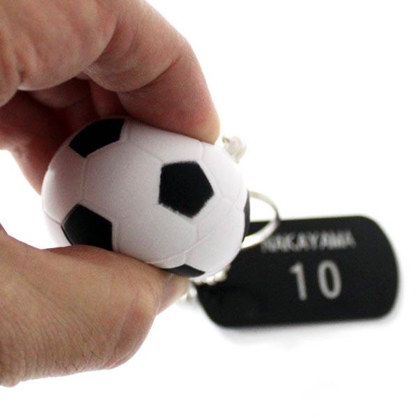 卒団記念品 サッカー キーホルダー ボール 名入れ 記念品 卒団 PU タグ付き ネームタグ 名札 プレート 子供 部活 卒業記念 卒部 チーム - 画像 (4)