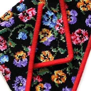 feiler フェイラー ファティマ・プチ(レッド)25cm x 25cm #009261【柄の組み合わせ自由で2枚以上はメール便で送料無料】 - 画像 (2)