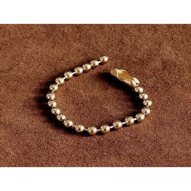 ボールチェーン付き 真鍮製 錨 チャーム(ゴールド)キーホルダー キーリング ネックレス ブラス ペンダントトップ イカリ アンカー - 画像 (2)