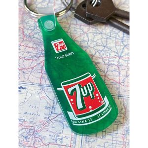 7UP ラバーキーホルダー (ボトル) MADE IN U.S.A. ■ アメリカン雑貨 アメリカ雑貨