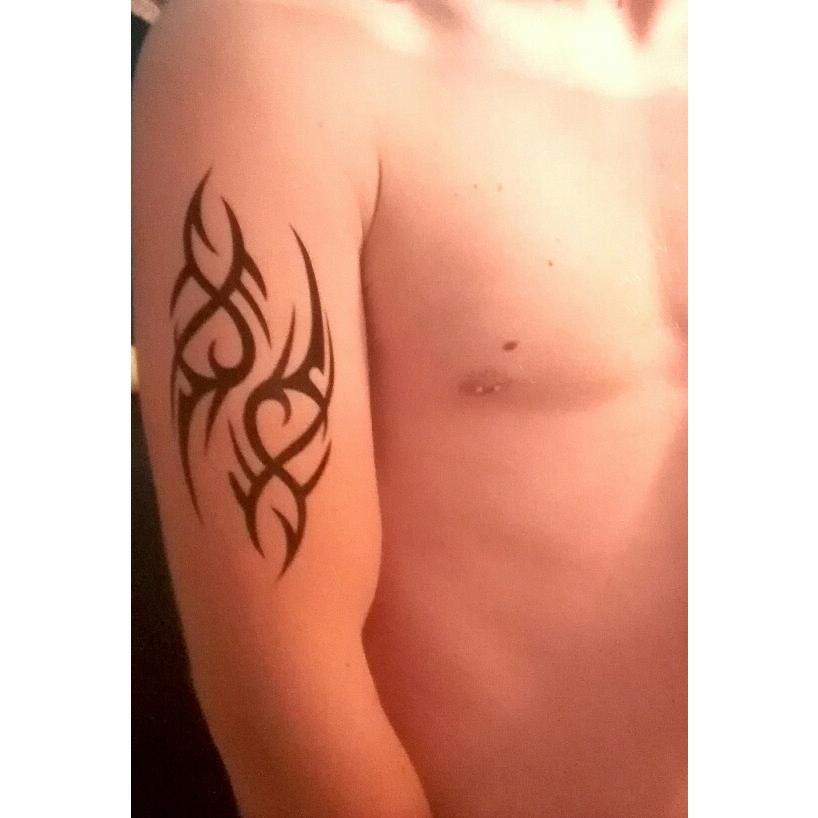 タトゥーシール トライバル トーテム モノクロ 白黒 防水 リアル 本物 ボディーアート ボディーシール タトゥー TATOO オマケ付 - 画像 (4)