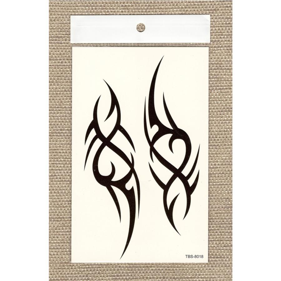 タトゥーシール トライバル トーテム モノクロ 白黒 防水 リアル 本物 ボディーアート ボディーシール タトゥー TATOO オマケ付 - 画像 (6)