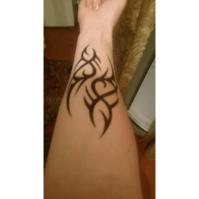 タトゥーシール トライバル トーテム モノクロ 白黒 防水 リアル 本物 ボディーアート ボディーシール タトゥー TATOO オマケ付 - 画像 (7)