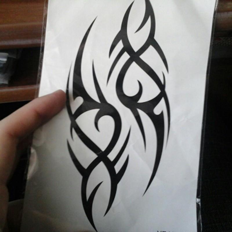 タトゥーシール トライバル トーテム モノクロ 白黒 防水 リアル 本物 ボディーアート ボディーシール タトゥー TATOO オマケ付 - 画像 (9)