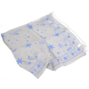 GDC 青 ジーディーシー 日本製 シルク100% ストール スカーフ 正方形 大判105cm シンクオーガンジー 絹 メンズ レディース 送料無料