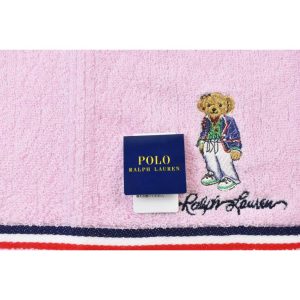 POLO RALPH LAUREN ポロ ラルフローレン タオルハンカチ 1枚 レディース ブランド ピンク ネイビー 白 レッド ライン ロゴ
