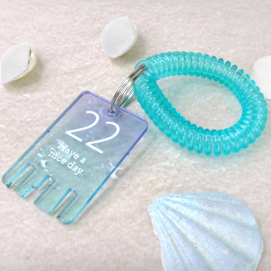 コイルキーホルダー 手首用 100個入 コイルブレスレット 伸縮性 キーホルダーパーツ カラフル 紛失防止 二重リング付き ブラック クリア ブルー グリーン ピンク - 画像 (8)