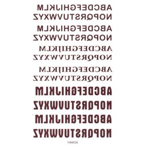 タトゥーシール 英文字 アルファベット hm606 レギュラー