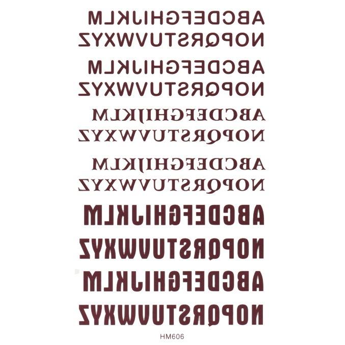 タトゥーシール 英文字 アルファベット hm606 レギュラー