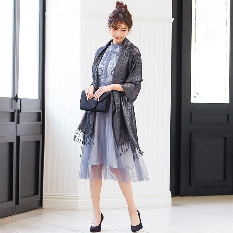 Fashion Letter 結婚式 ショール ストール パーティー レディース ラメショール ラメストール 大判 羽織り パーティードレス - 画像 (9)