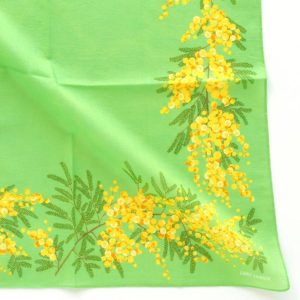 JUNKO SHIMADA ジュンコシマダ 大判 ハンカチ(58cm)ミモザ グリーン