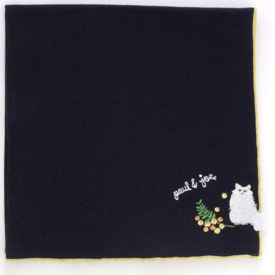 PAUL&JOE ポール&ジョー アクセソワ ガーゼハンカチ ミモザ ジプシー ネイビー