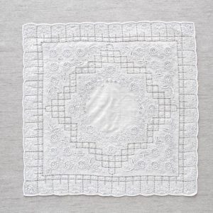汕頭手刺繍　ハンカチ　7201 | ブライダル 結婚式 フォーマル ウェディング 結ギフト 刺繍 冠婚葬祭 白 花嫁 新婦