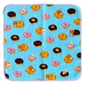 スモRKTW1410　【リラックマ】ミニタオル【パターン】【ドーナツ】【りらっくま】【サンエックス】【くま】【クマ】【ゆるキャラ】【RIRAKKUMA】【タオル】【…