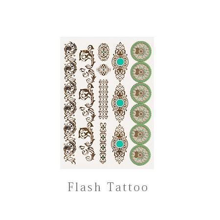 LUPIS タトゥーシール 幾何学 エスニック メタリック ゴールド ルピス lupis