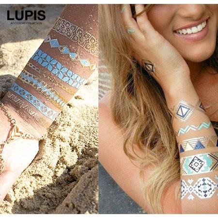 LUPIS タトゥーシール 幾何学 エスニック メタリック ゴールド ルピス lupis - 画像 (3)
