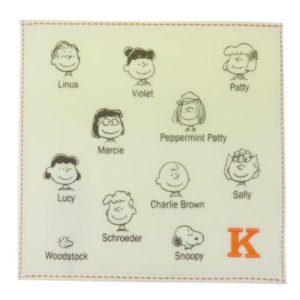 PEANUTS スヌーピー イニシャルミニタオル ピーナッツ ミニタオル キャラクター K