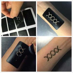 新作入荷 ステンシルシール S99 A4台紙 複数絵柄 アート作品 ヘナタトゥー用 グリッタータトゥー用