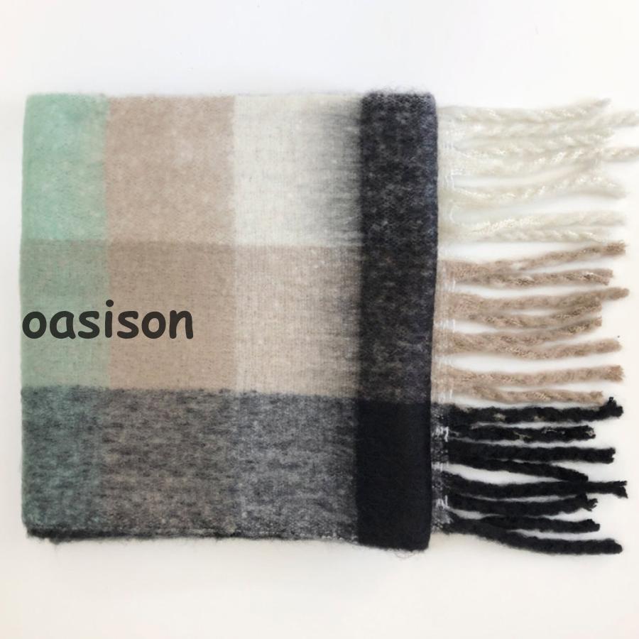 ストール 大判 レディース メンズ ユニセックス チェック マフラー 秋冬 おしゃれ かわいい カジュアル - 画像 (3)