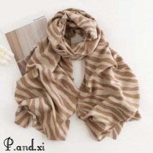 ストール レディース ゼブラ柄 カシミヤ タッチ 大判 肩掛け ひざ掛け ショール おしゃれ 防寒 秋冬