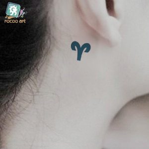 タトゥーシール 文字 指 記号 星 スター バーコード 花 薔薇 ローズ 蝶 ジュエリー 羽 ハート メタル ステッカー sthc-a18 hc-18 105×60mm