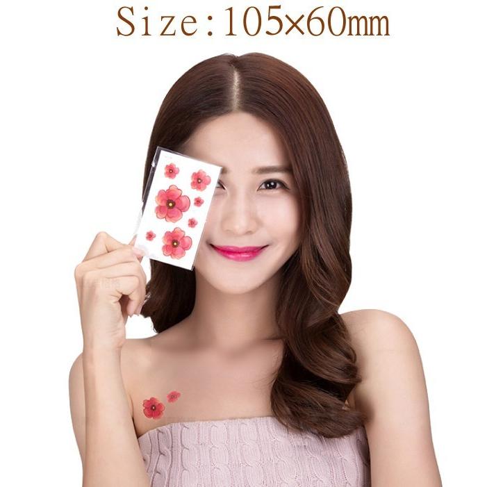 タトゥーシール 文字 指 記号 星 スター バーコード 花 薔薇 ローズ 蝶 ジュエリー 羽 ハート メタル ステッカー sthc-a18 hc-18 105×60mm - 画像 (5)