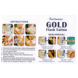 フラッシュタトゥーシール メタリック シャイニング 輝く ボディシール 海 コスプレ 南国 民族風  028