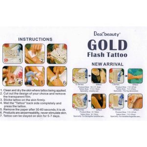 タトゥーシール アクセサリー シャイニーメタリック ボディシール 海 夏 入れ墨 刺青 E002