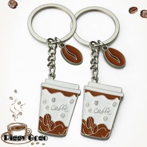 キーホルダー キーリング 鍵ホルダー 女性 男性 女の子 男の子 雑貨 金属製 コーヒーカップ型 ケーキ型 ソフトクリーム型 プレゼント ギフト かわ