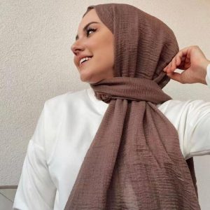 plusnao ストール レディース 大判 シンプル 無地 かわいい おしゃれ 薄手 スカーフ シワ感 リネン調 透け感 ワッシャー 女性 大人女子 婦人 冷房対策